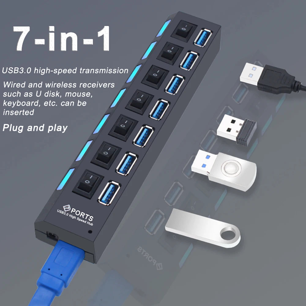 USB 3.0 Hub – 4/7 Port Multi Splitter