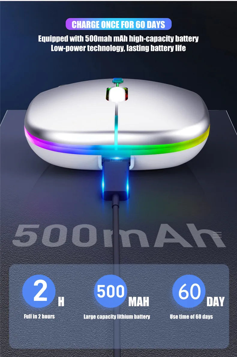Wireless Rechargeable LED Backlit Mouse