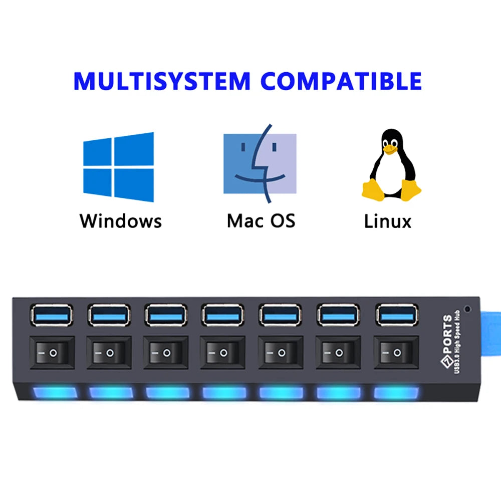 USB 3.0 Hub – 4/7 Port Multi Splitter