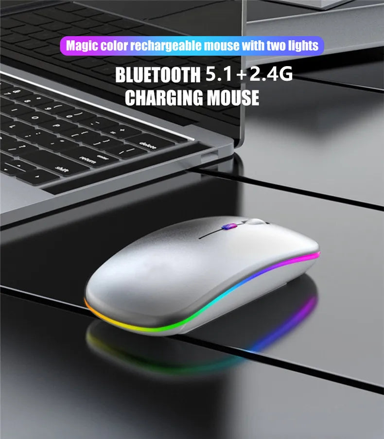 Wireless Rechargeable LED Backlit Mouse