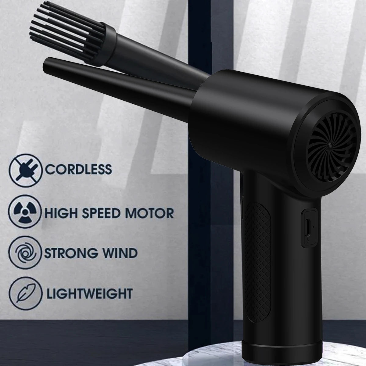Cordless Electric Air Duster – 51000RPM Wireless Compressed Air Blower