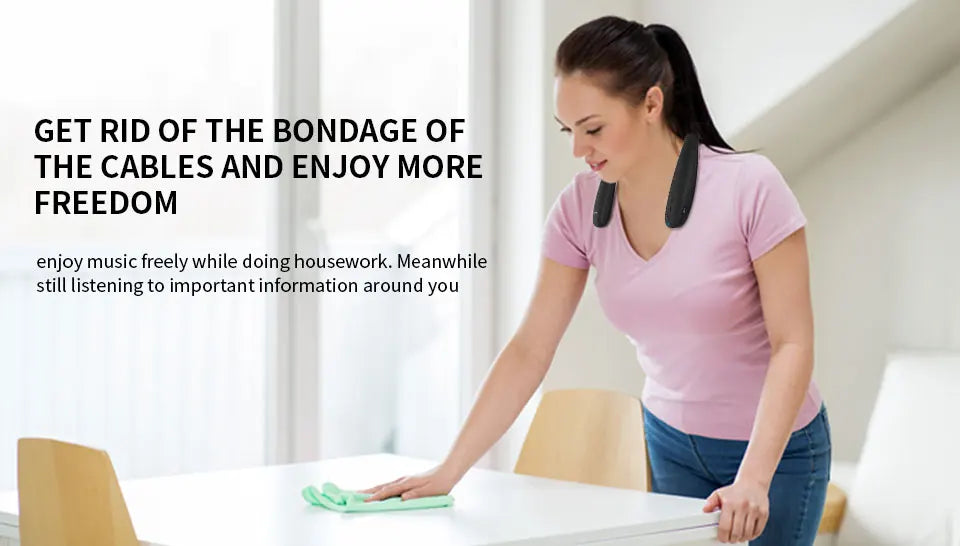 EBS-908 Wearable Neckband Speaker – Bluetooth 5.0 Surround Sound