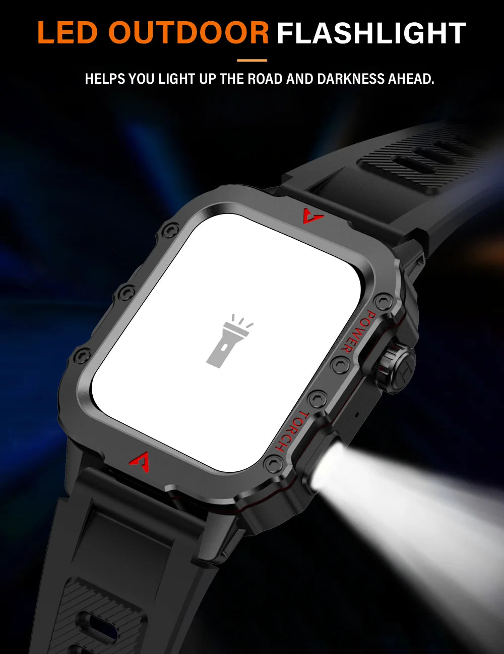 LAXASFIT Men’s Sports Smart Watch – 1.71″ LED Display