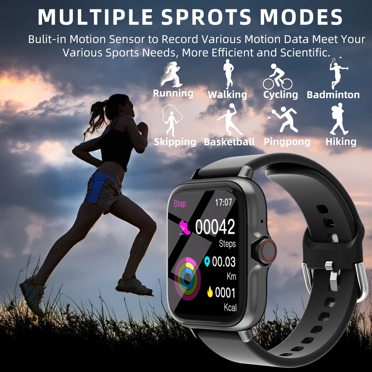 1.83" Waterproof Smart Watch – Call & Fitness Tracker