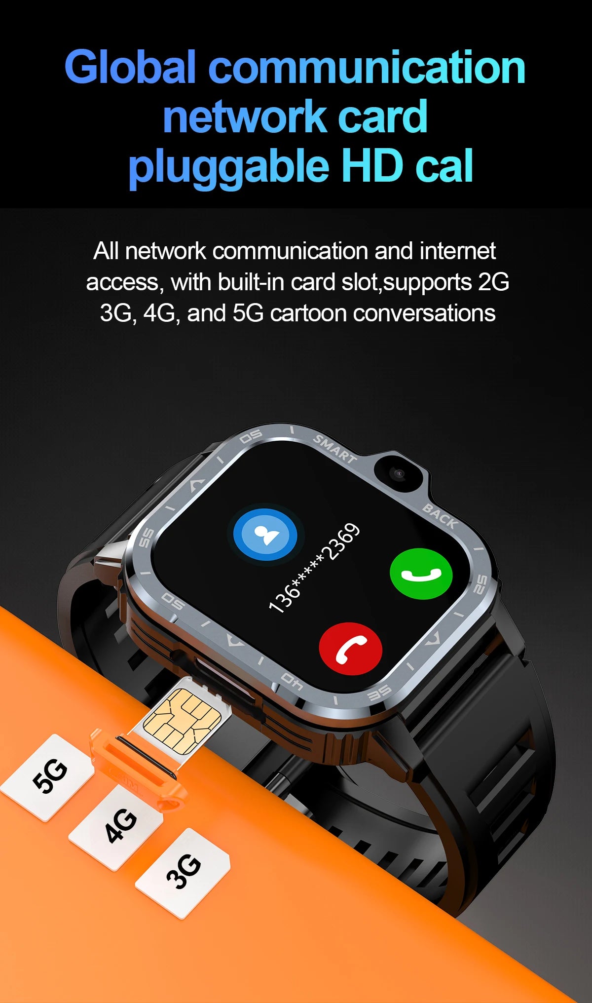 Valdus PGD Android Smartwatch – GPS, Dual Camera & NFC