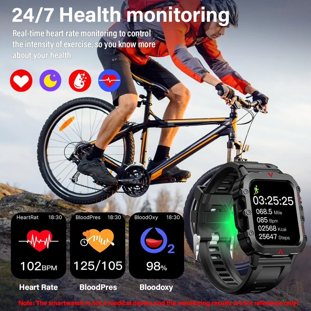 LAXASFIT Men’s Sports Smart Watch – 1.71″ LED Display