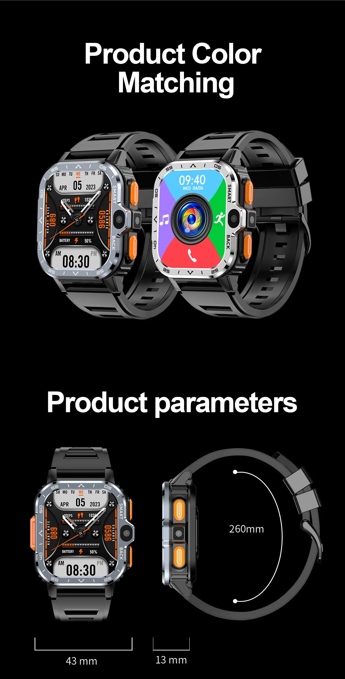 Valdus PGD Android Smartwatch – GPS, Dual Camera & NFC