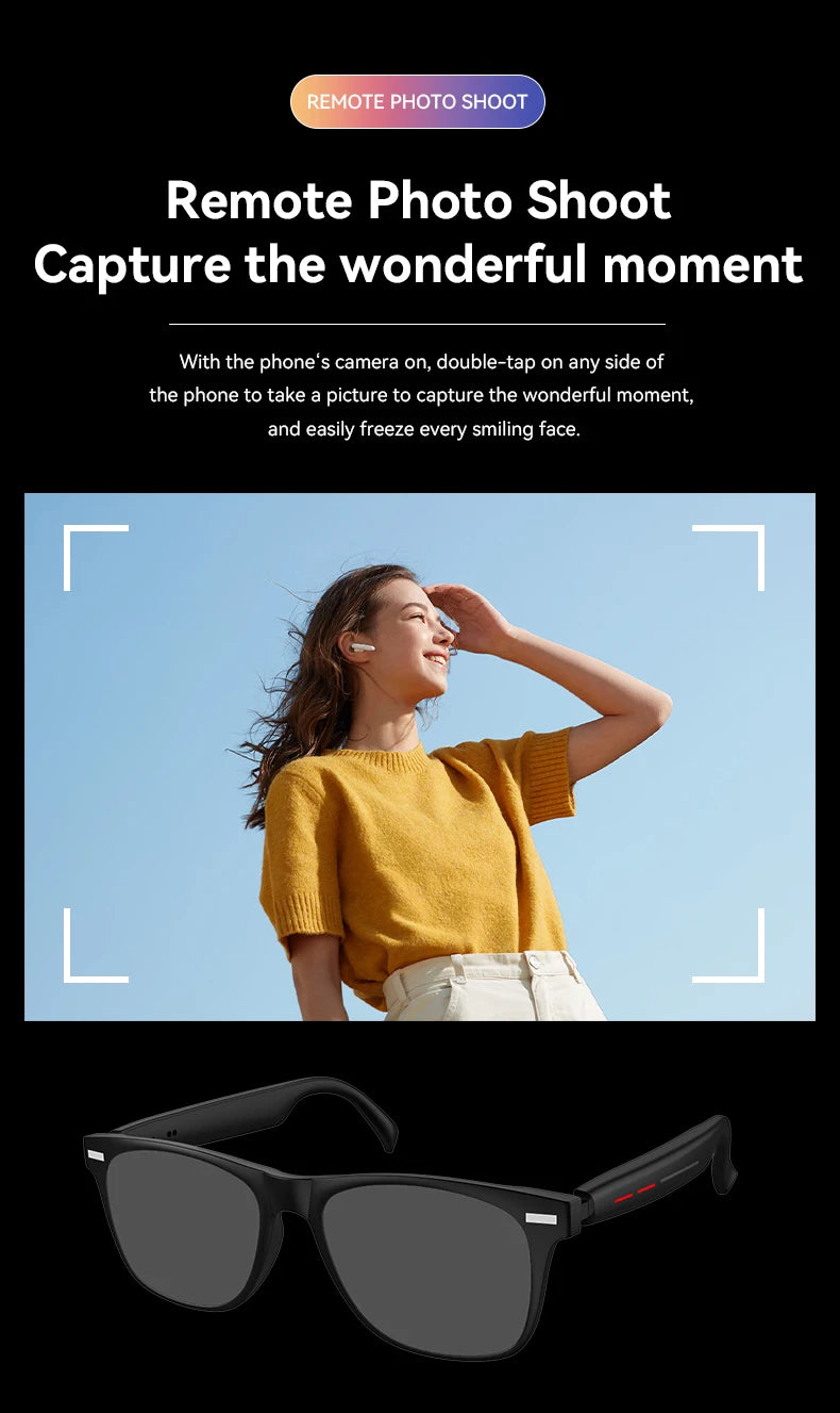 LAXASFIT Smart Sunglasses – Anti-Blue Light, Bluetooth & UV Protection