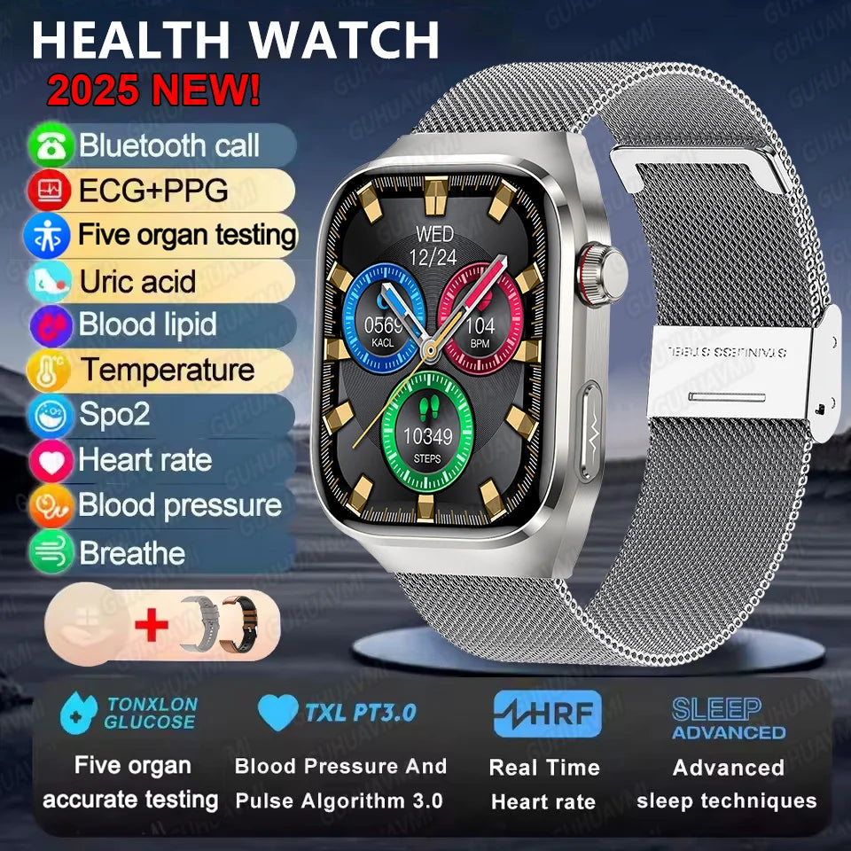 2025 Smart Health Watch – Uric Acid & Body Fat Monitor