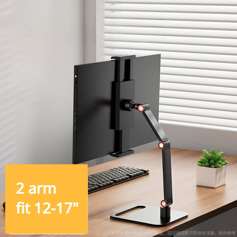 Universal Monitor Desk Stand – 12–17.3" VESA Mount, Folding Holder