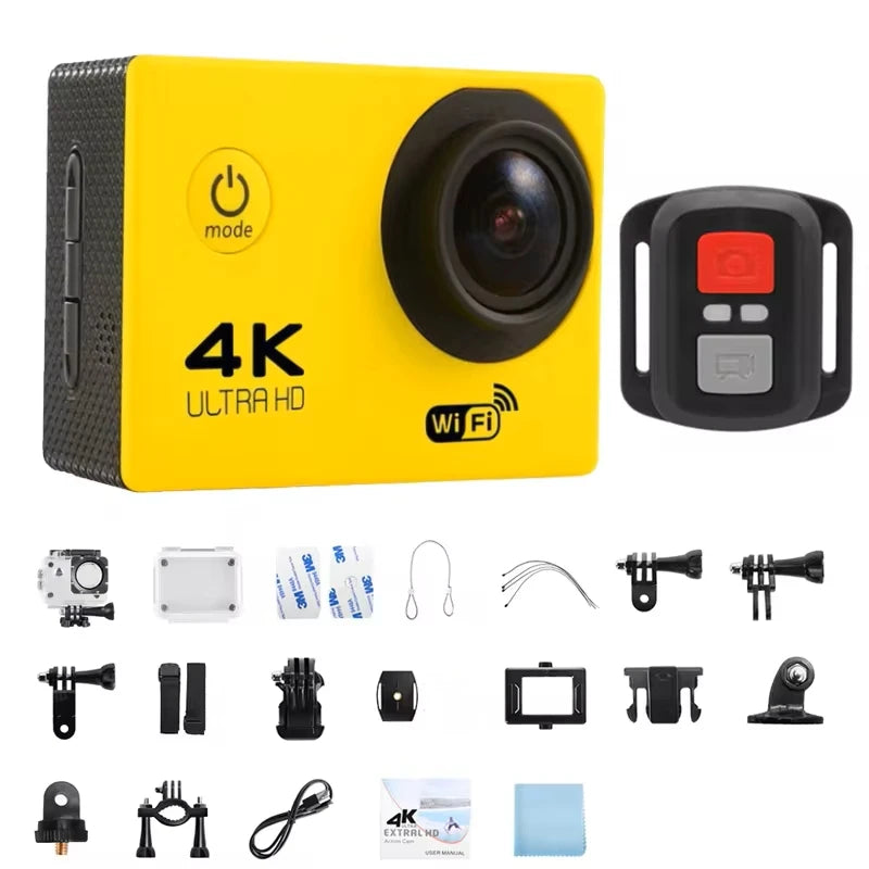4K Ultra HD Action Camera – 2" Waterproof Helmet Sport Cam