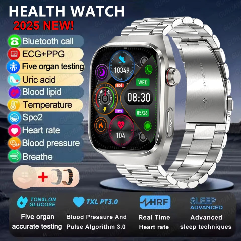 2025 Smart Health Watch – Uric Acid & Body Fat Monitor