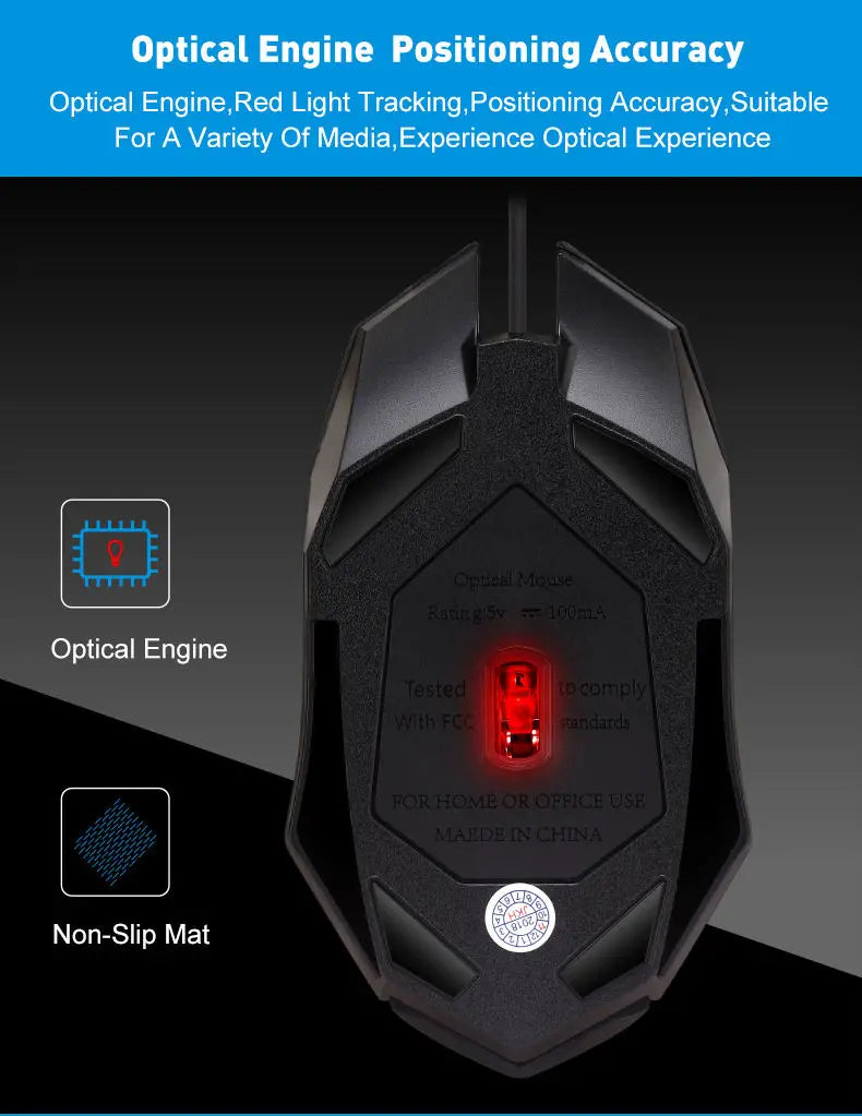 2025 Ergonomic Gaming Mouse – USB Backlit