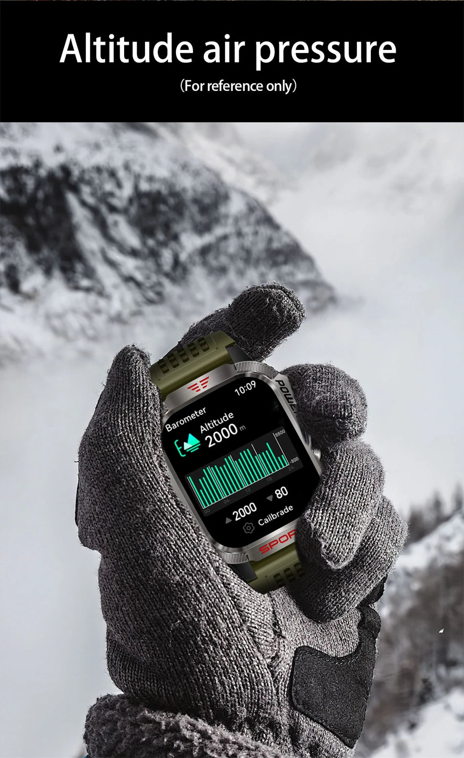 Military GPS Smartwatch for Men – Compass, Flashlight & Bluetooth Call