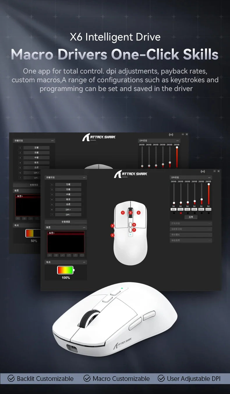 Attack Shark X6 Bluetooth Gaming Mouse – PAW3395 & Tri-Mode