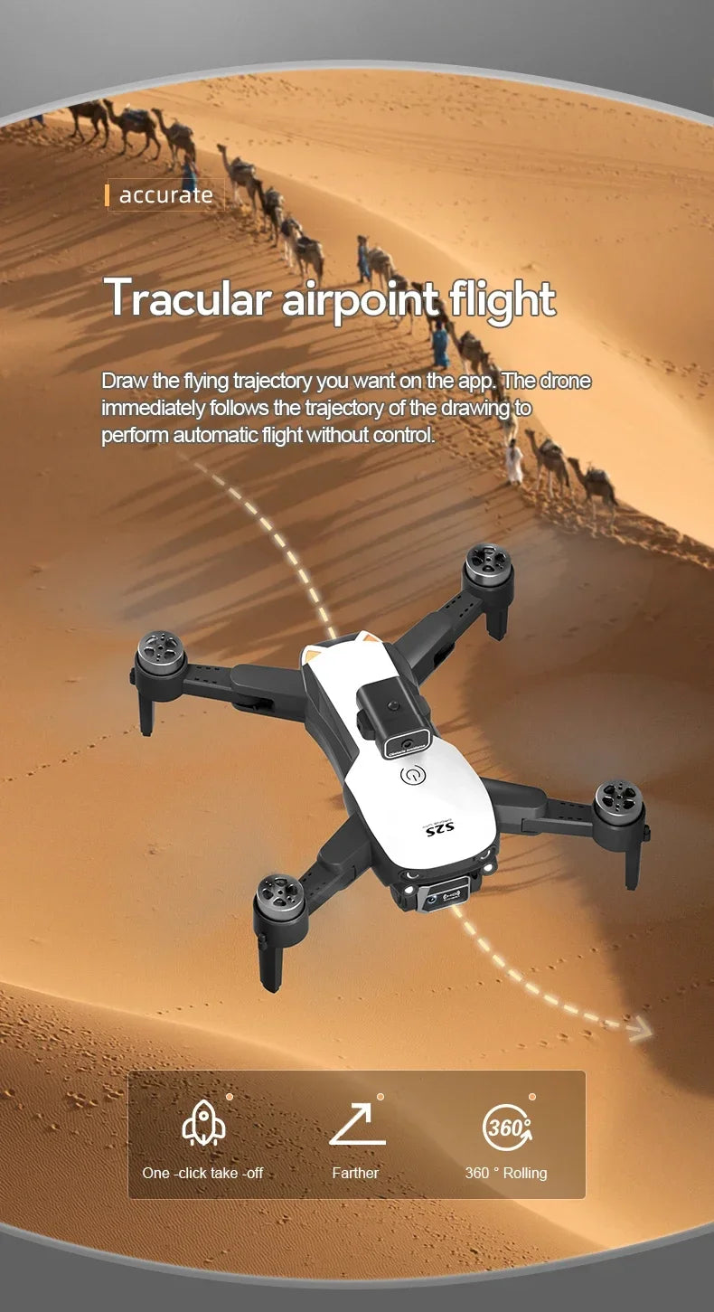 S2S Mini Drone – 8K HD Camera, Obstacle Avoidance & Foldable Quadcopter