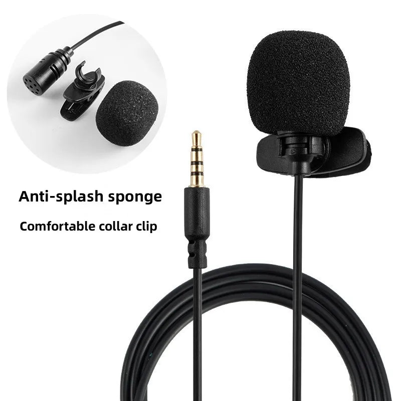 MC01A Mini Lavalier Microphone – 3.5mm Wired Clip