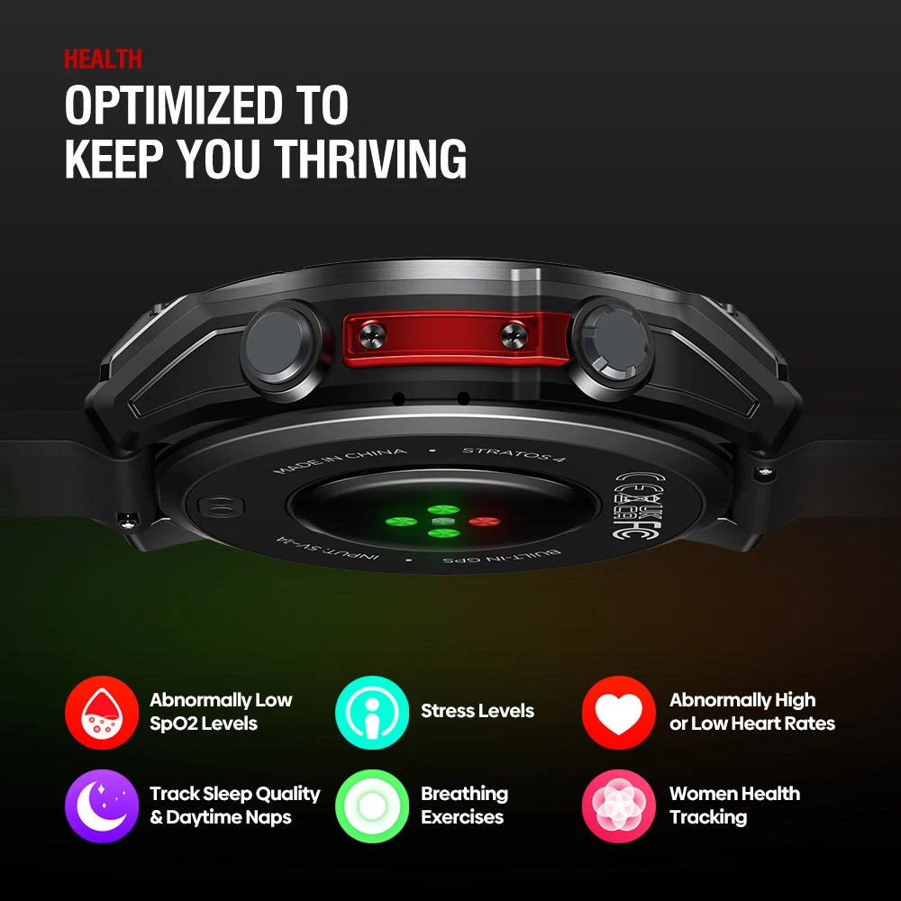 Zeblaze Stratos 4 – 2025 GPS Smartwatch 1.43" AMOLED