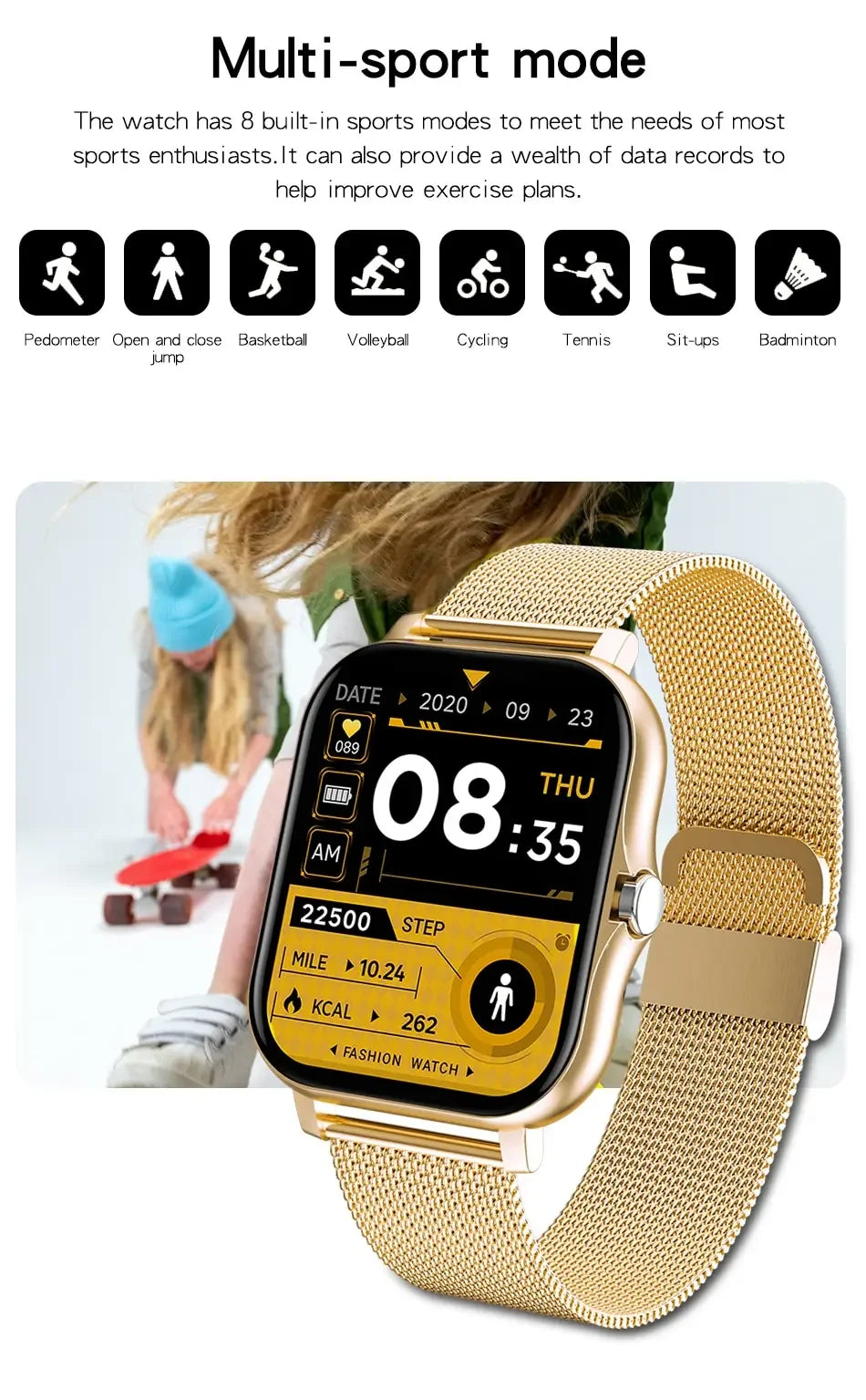 2024 Bluetooth Smart Watch – Touch Call & Fitness Tracker
