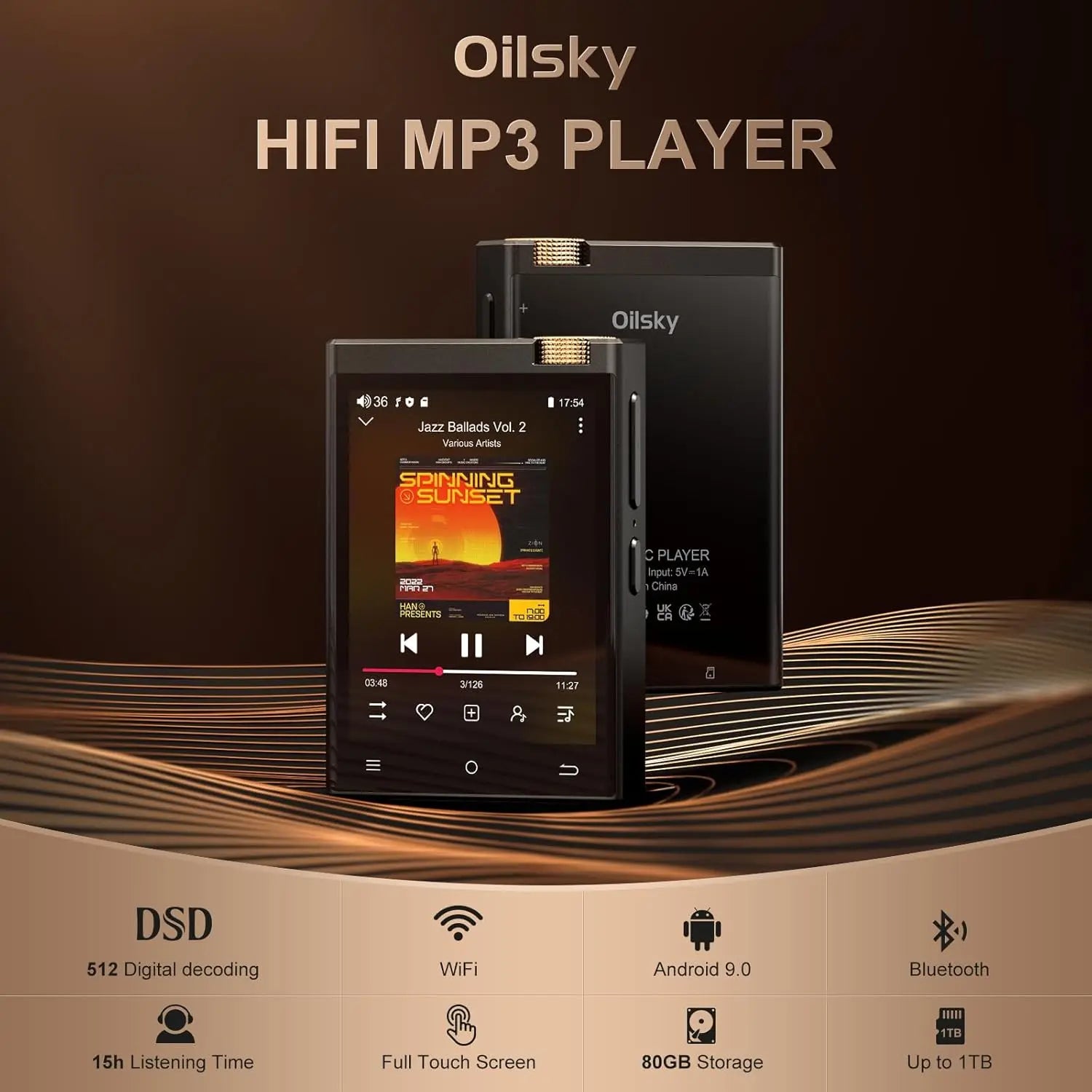 Oilsky Hi-Fi MP3 Player – Bluetooth & WiFi
