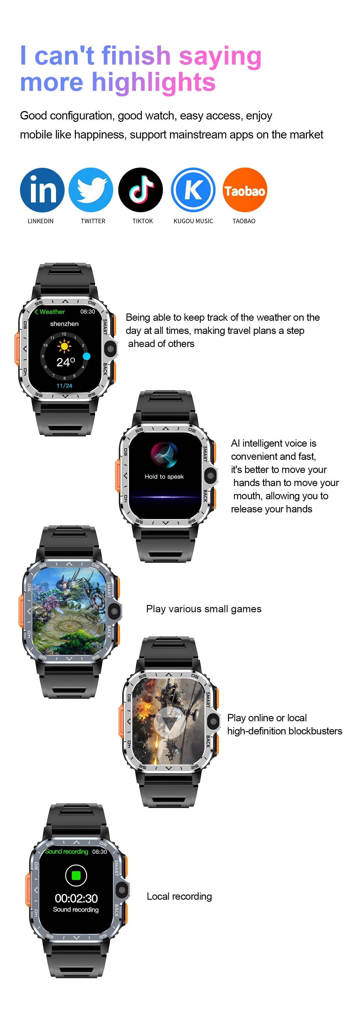 Valdus PGD Android Smartwatch – GPS, Dual Camera & NFC