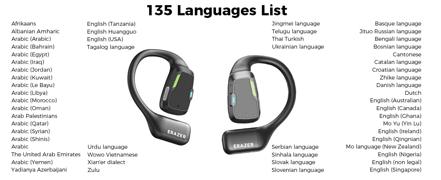 Erazer XP6 AI Bluetooth Earphones – Translator & Wireless Headset
