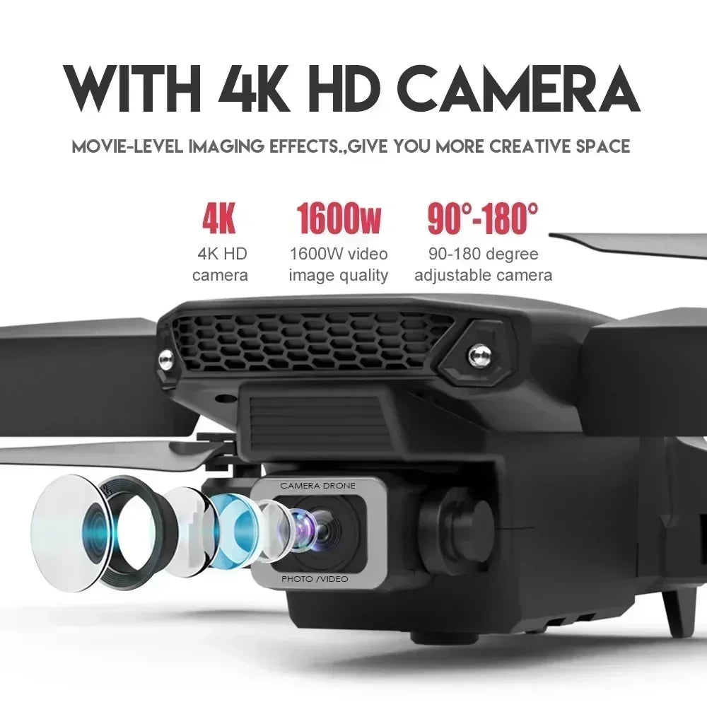 E88Pro 4K Drone – Dual HD Camera, Foldable WiFi FPV Quadcopter