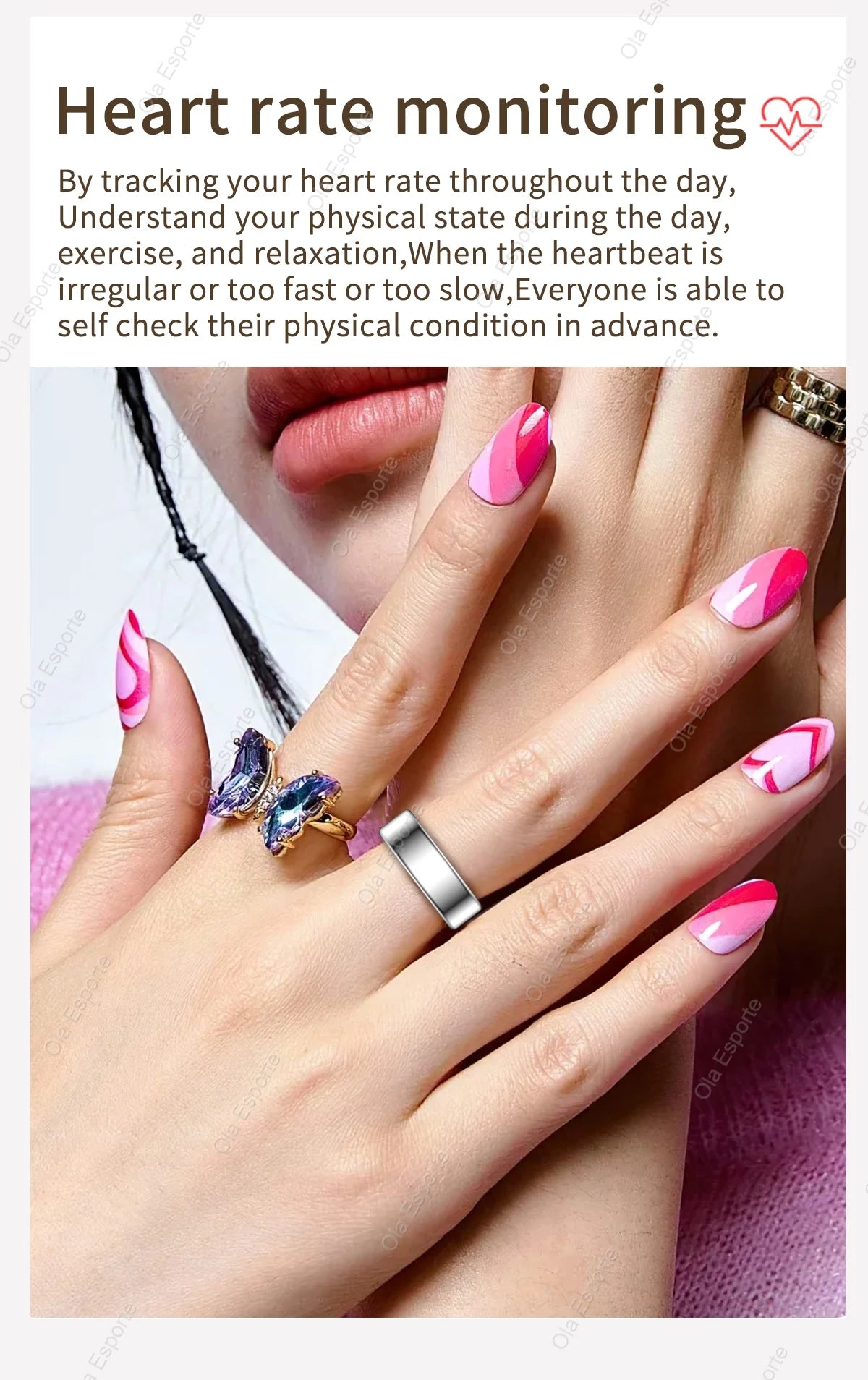 Smart Ring – Bluetooth Heart Rate & Health Monitor