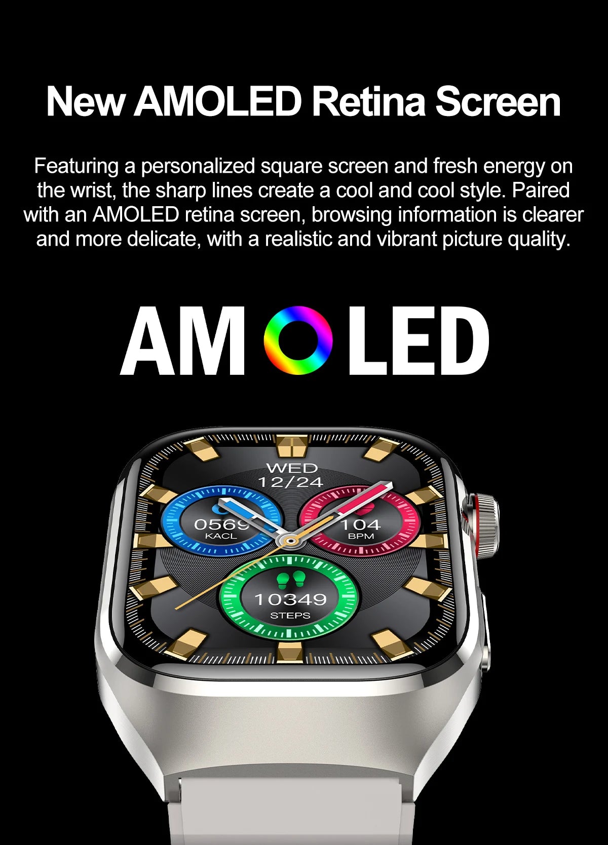 2025 Smart Health Watch – Uric Acid & Body Fat Monitor