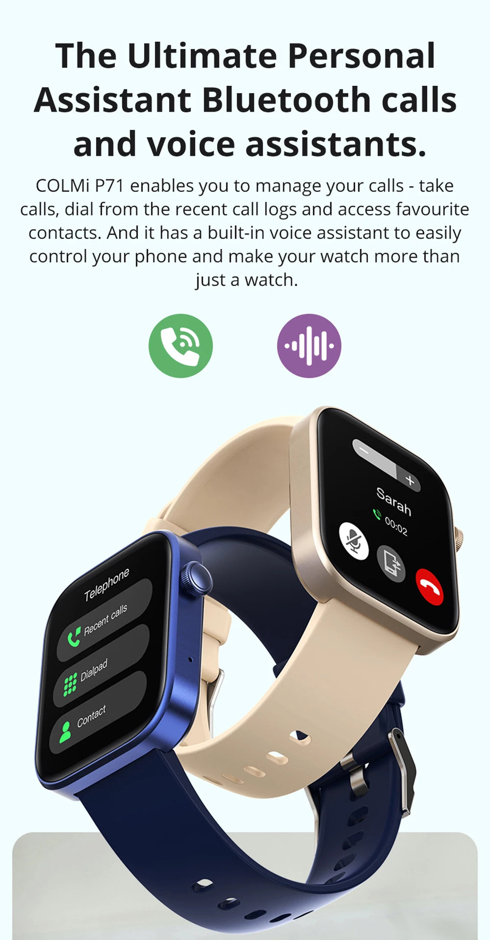 COLMI P71 Smartwatch – Voice Calling & Health Monitor