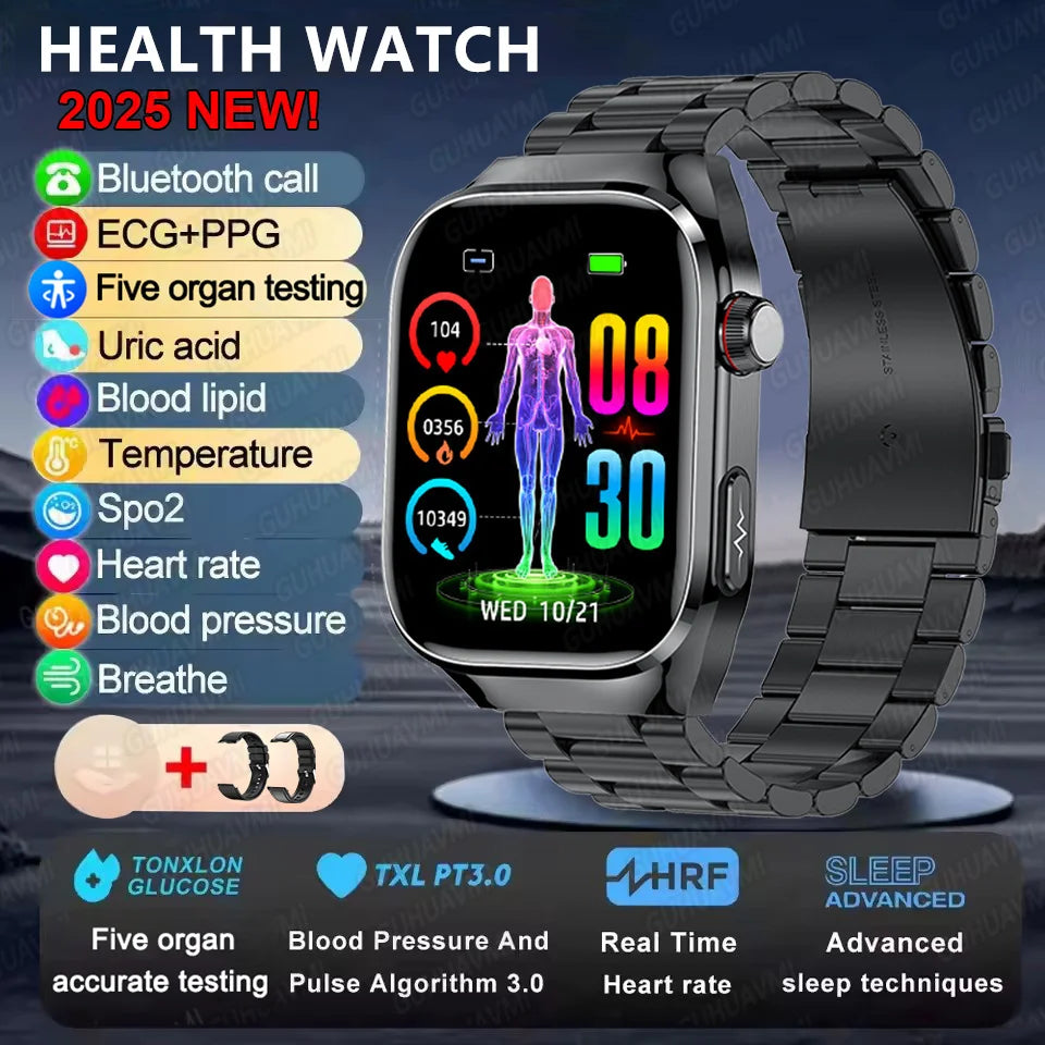 2025 Smart Health Watch – Uric Acid & Body Fat Monitor