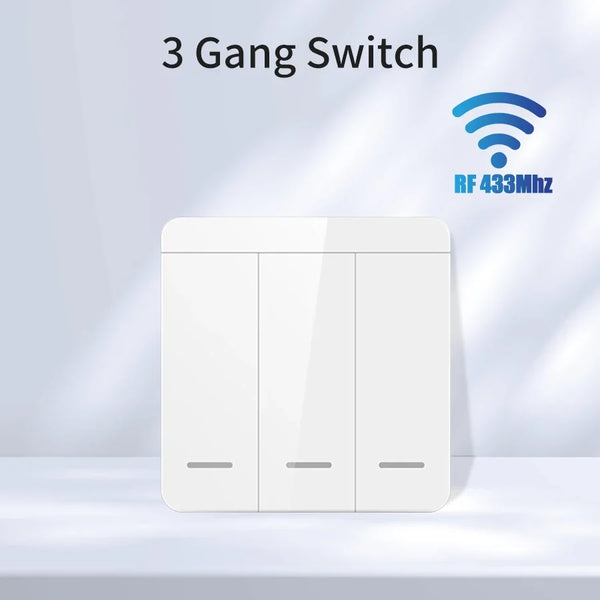 WiFi Smart Switch – Tuya LED Control, Voice & RF Remote