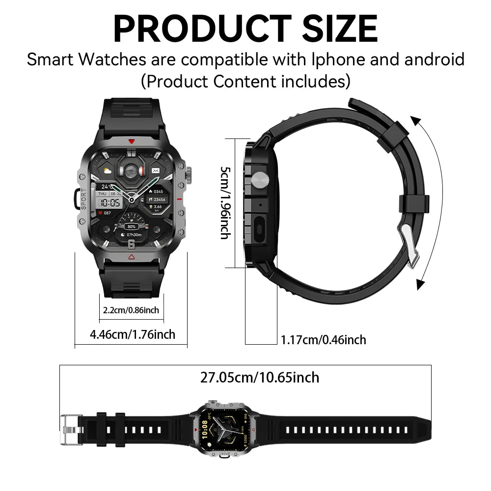 KESHUYOU Outdoor Sports Smart Watch – 2.01″ HD