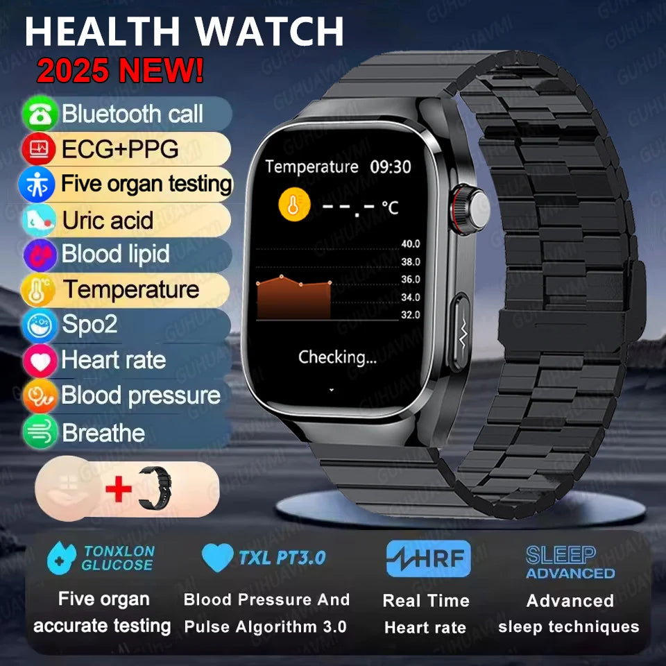 2025 Smart Health Watch – Uric Acid & Body Fat Monitor