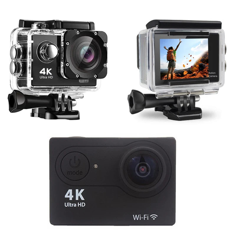 4K Ultra HD Action Camera – 2" Waterproof Helmet Sport Cam