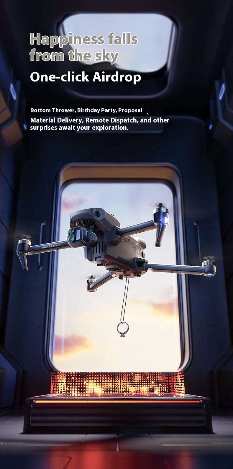 P7 Max Drone with 3-Axis Brushless Gimbal