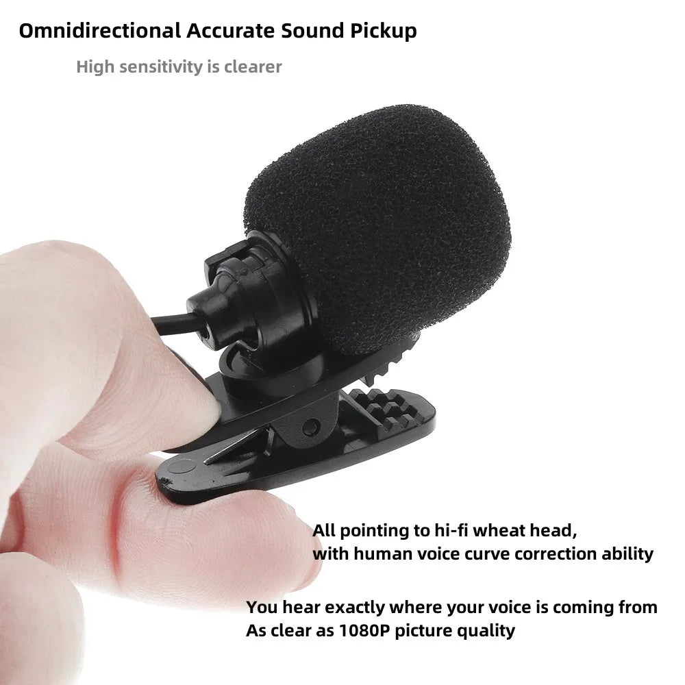 MC01A Mini Lavalier Microphone – 3.5mm Wired Clip