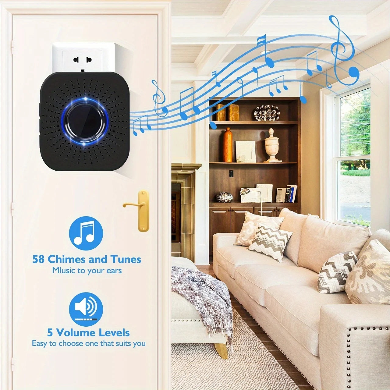 Tuya Wireless Smart Video Doorbell – WiFi Camera with 2-Way Audio & Night Vision