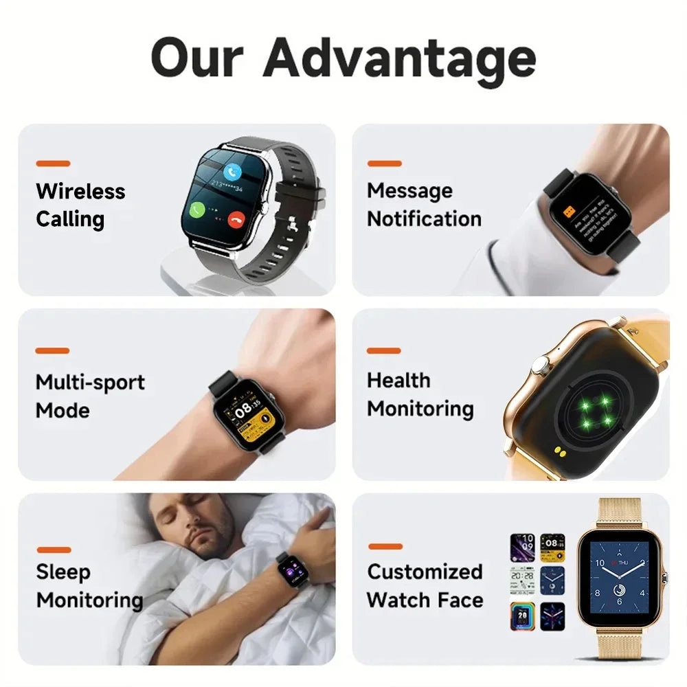 2024 Bluetooth Smart Watch – Touch Call & Fitness Tracker