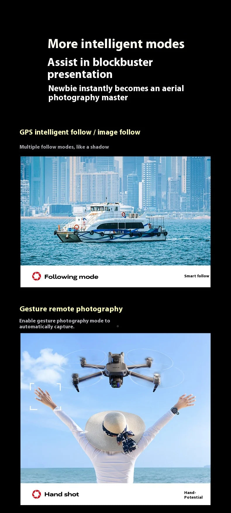 P7 Max Drone with 3-Axis Brushless Gimbal