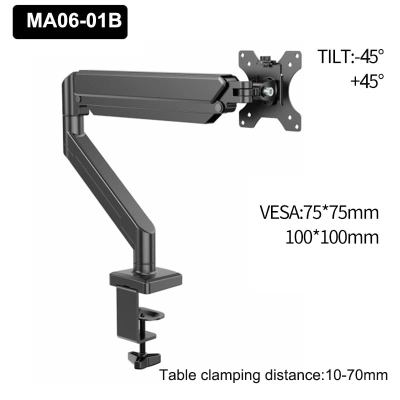 Universal Single Monitor Mount – Up to 32" Adjustable Desk Bracket