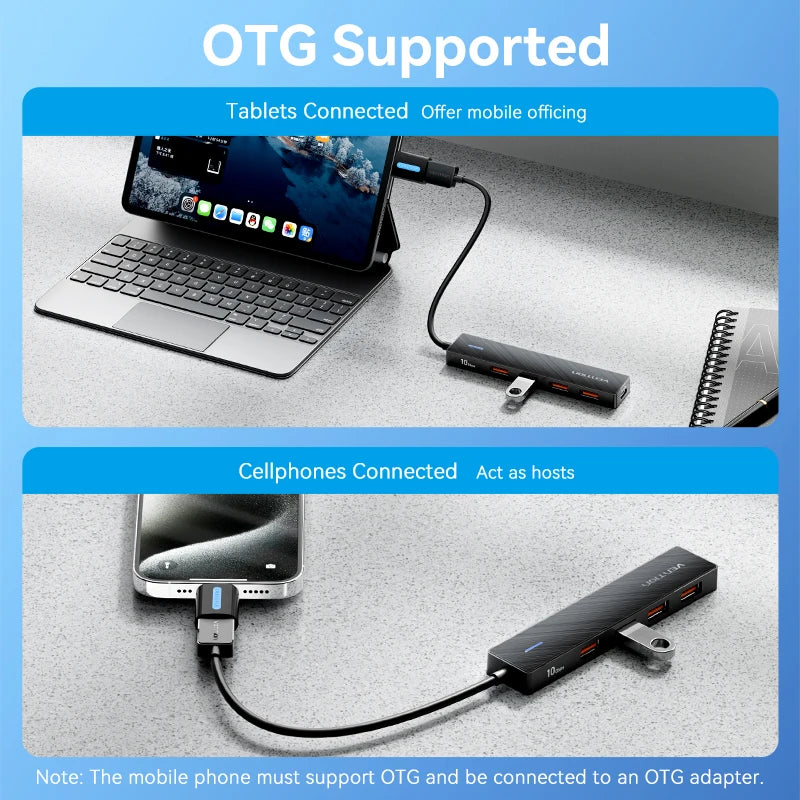 Vention 4-Port USB 3.2 Hub 10Gbps