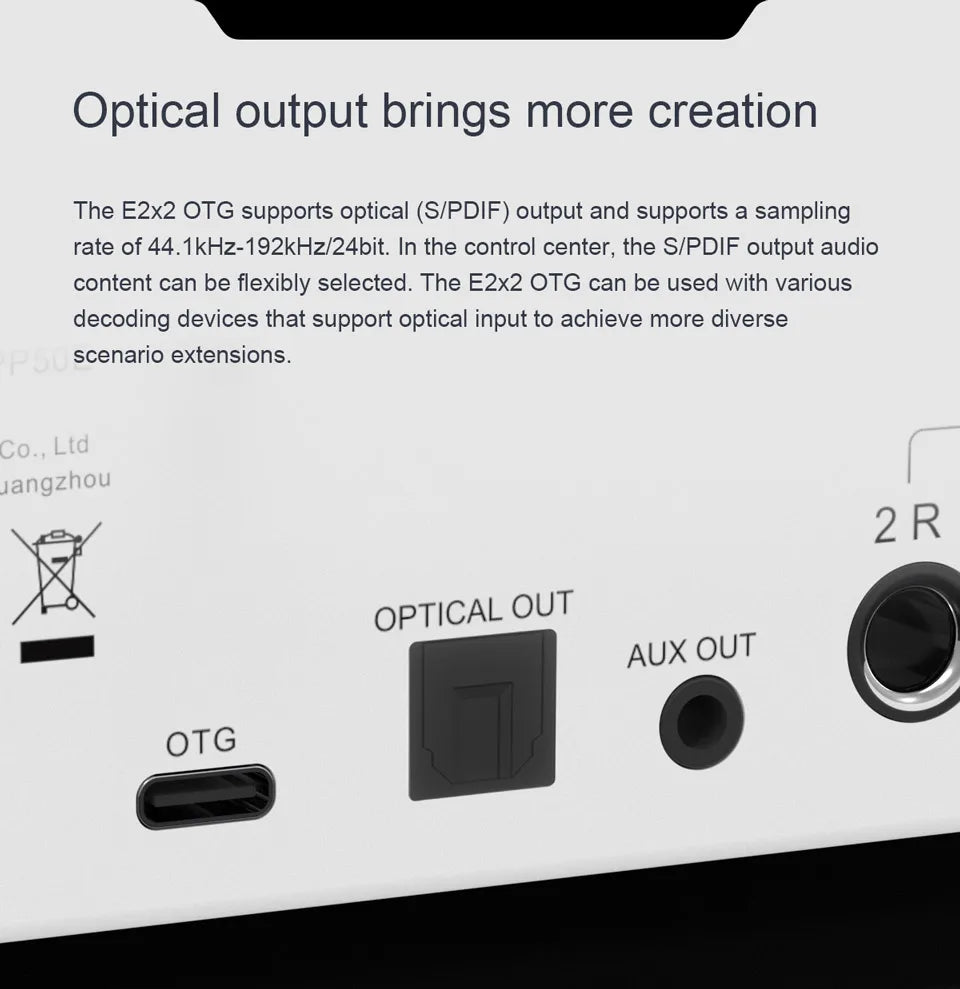 TOPPING E2x2 OTG – 2-in/2-out Audio Interface