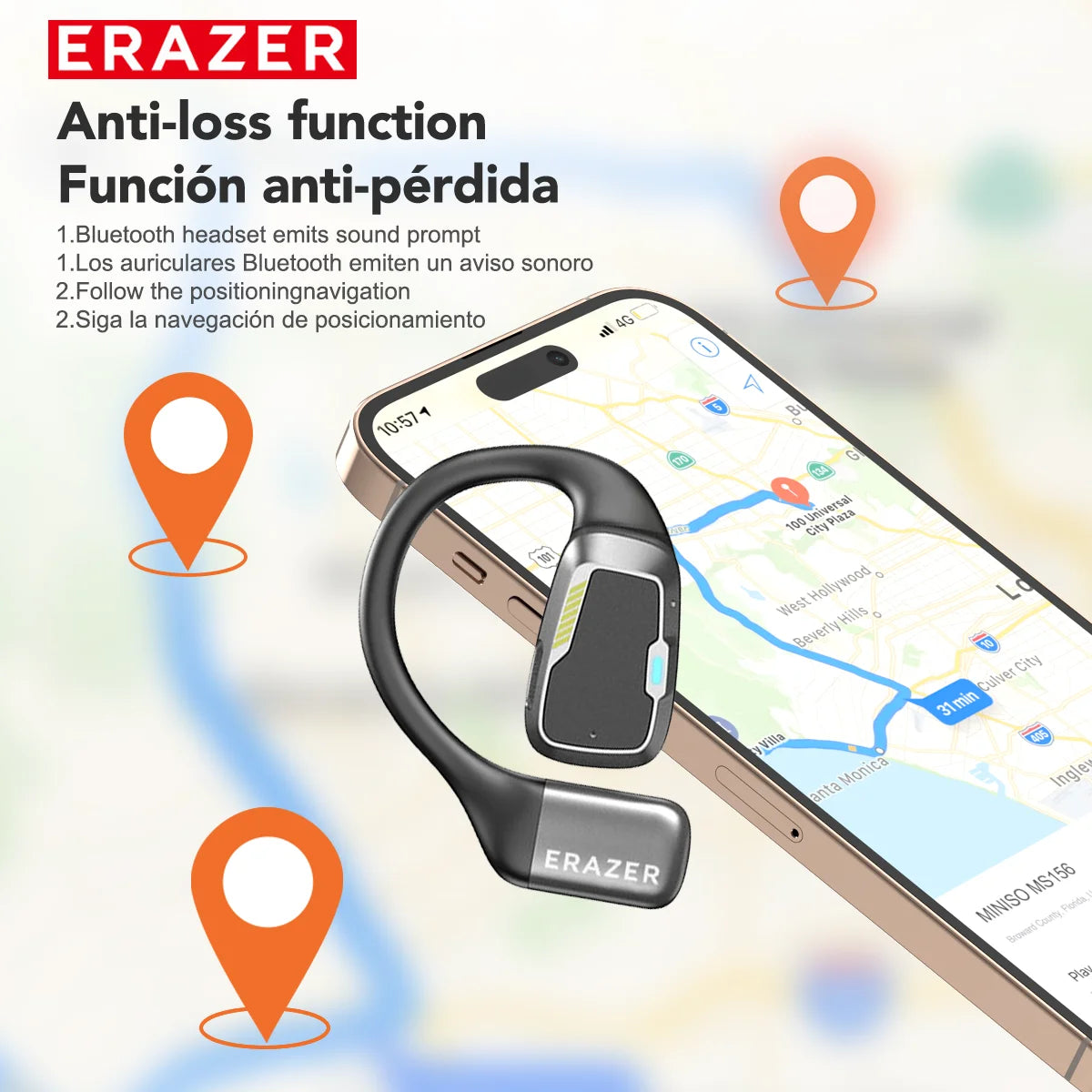 Erazer XP6 AI Bluetooth Earphones – Translator & Wireless Headset