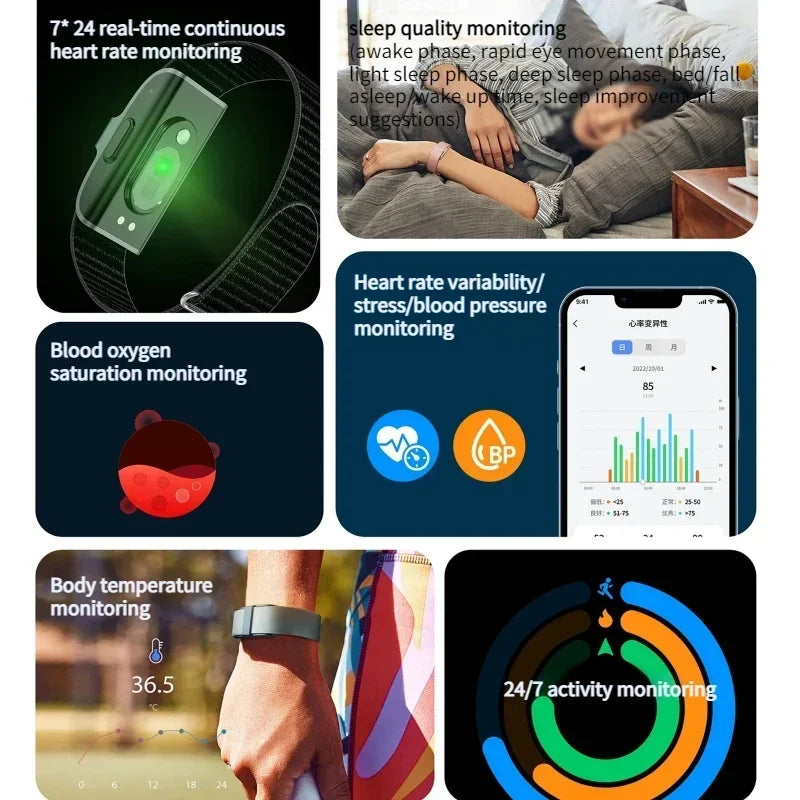 2208A Smart Bracelet – Heart Rate & Fitness Tracker