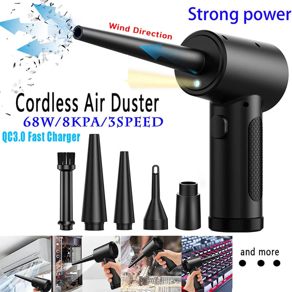 Cordless Electric Air Duster – 51000RPM Wireless Compressed Air Blower