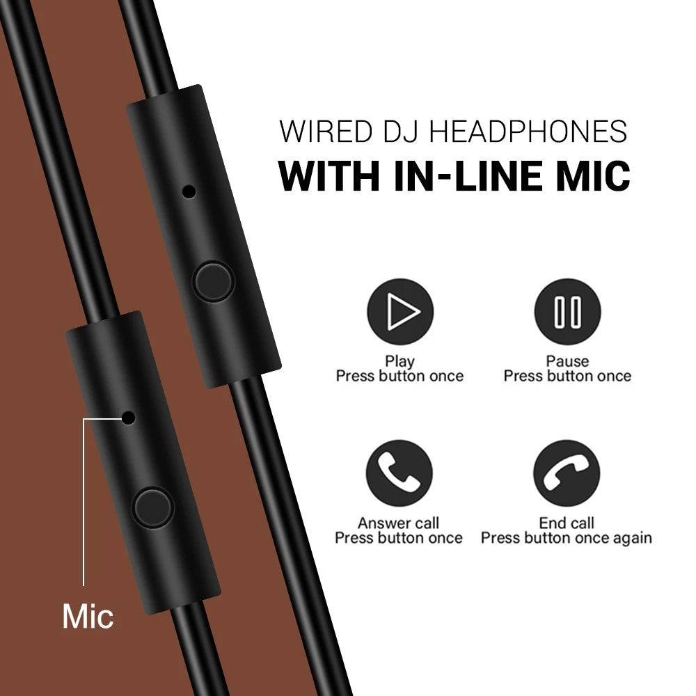 OneOdio Pro 30 Studio DJ Headphones – Wired Over-Ear with Mic