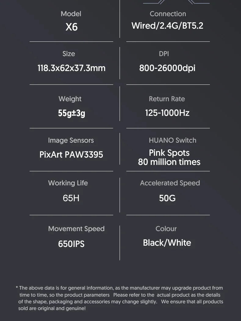 Attack Shark X6 Bluetooth Gaming Mouse – PAW3395 & Tri-Mode