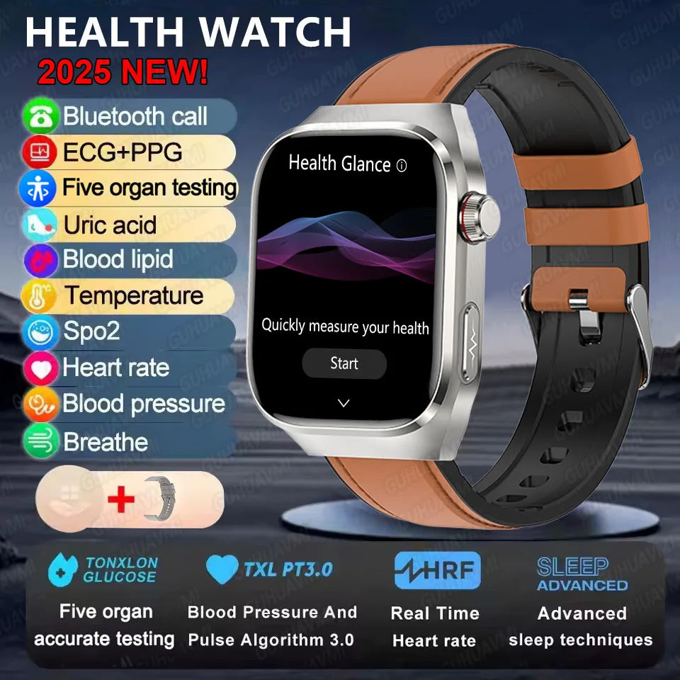 2025 Smart Health Watch – Uric Acid & Body Fat Monitor