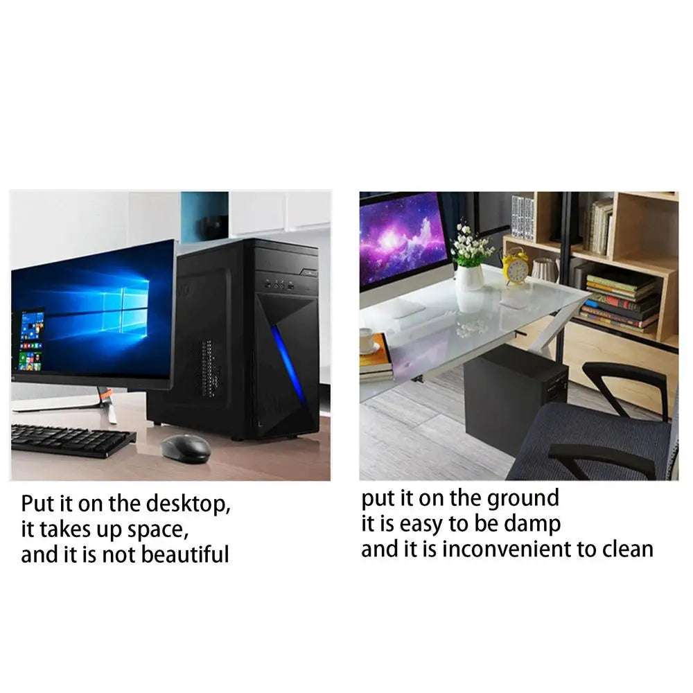 Adjustable Under-Desk CPU Case Holder Stand